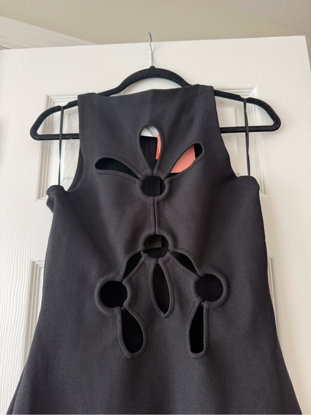 Cult Gaia Franco Floral Cut Out Knit Mini Dress Black NEW with tags - Picture 4 of 11